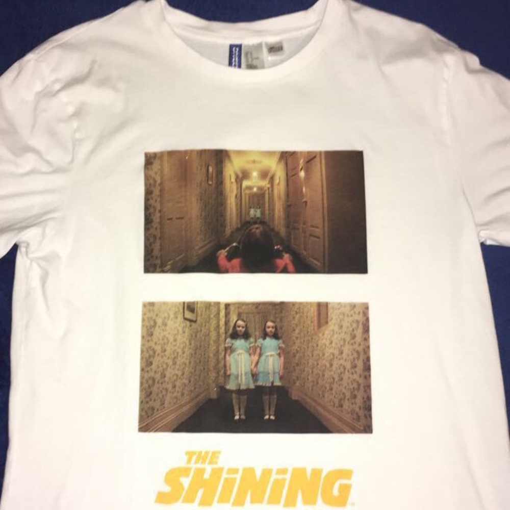 SOLD @10$ THE SHINING, WHITE TEE, Men’s US Medium.